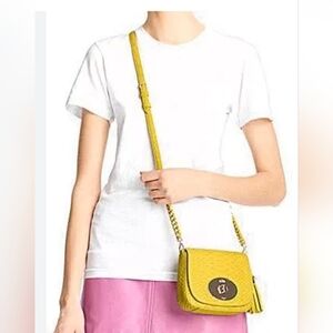 Coach bundle Liv Crossbody IN Python Embossed Leather Crossbody Bag and wallet